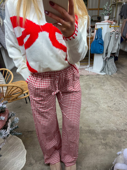 Cherry Gingham Lounge Pants