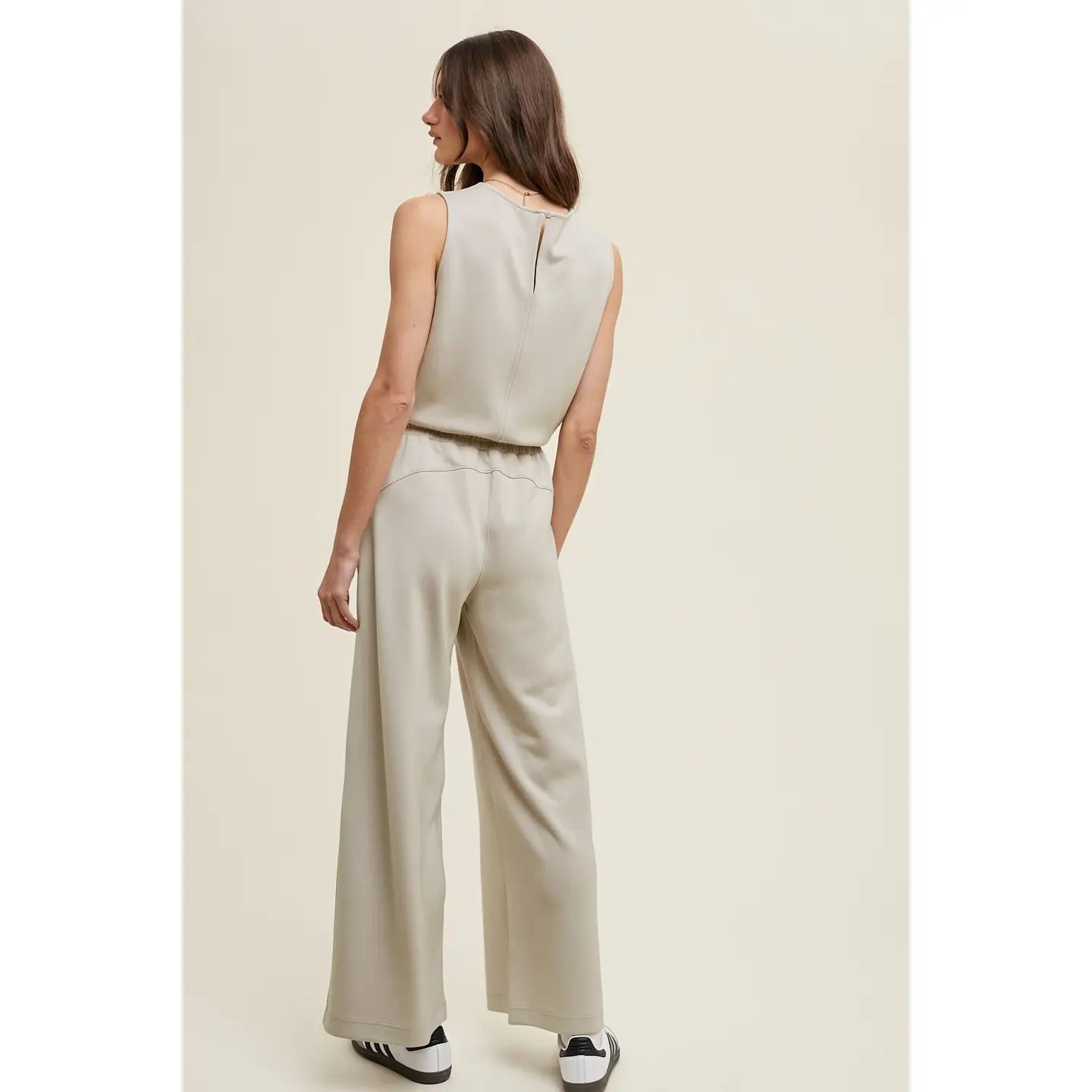 Wide Leg Scuba Jumpsuit