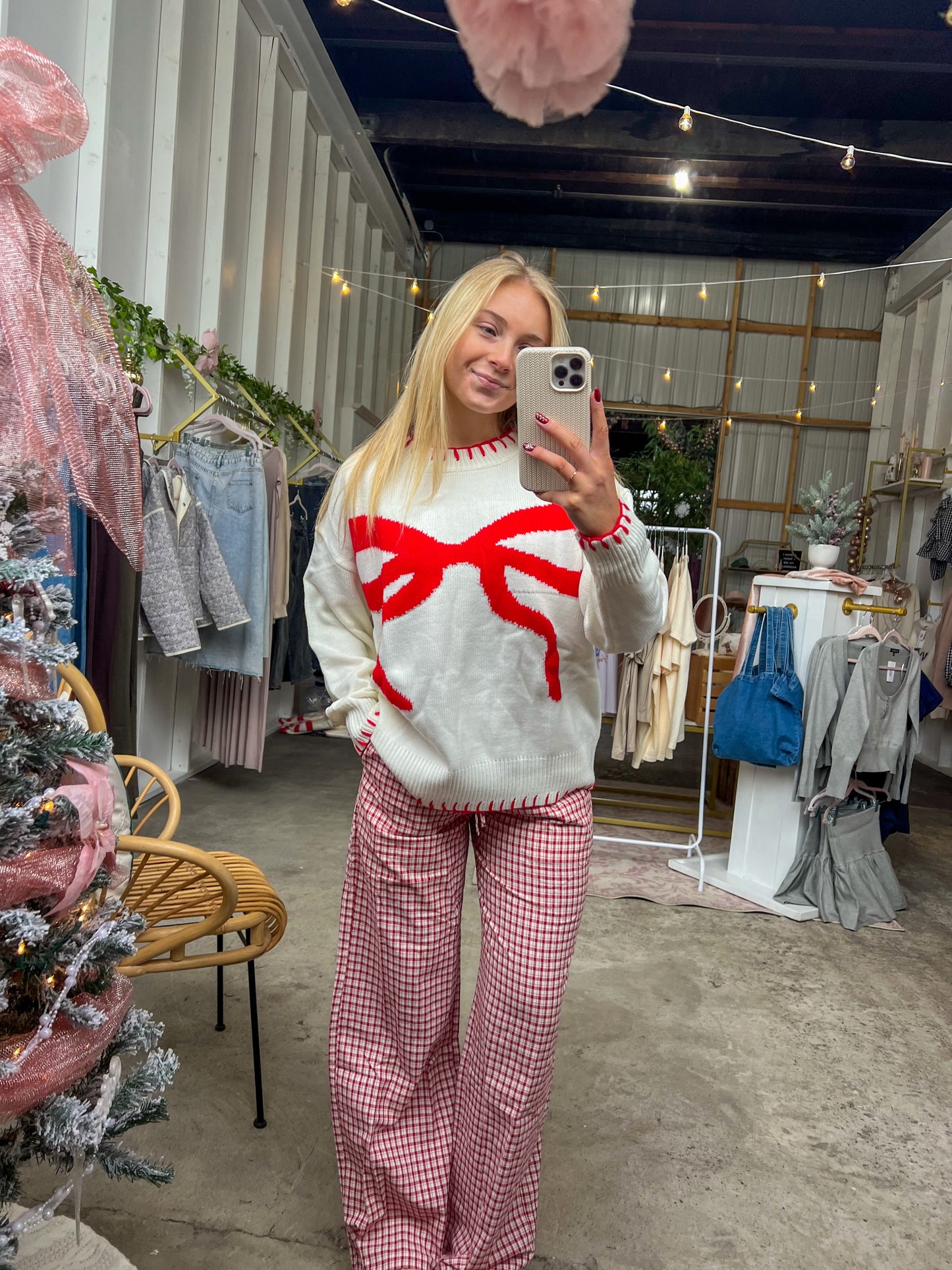 Cherry Gingham Lounge Pants