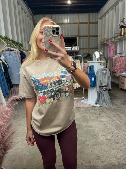 Floral Bronco Tee