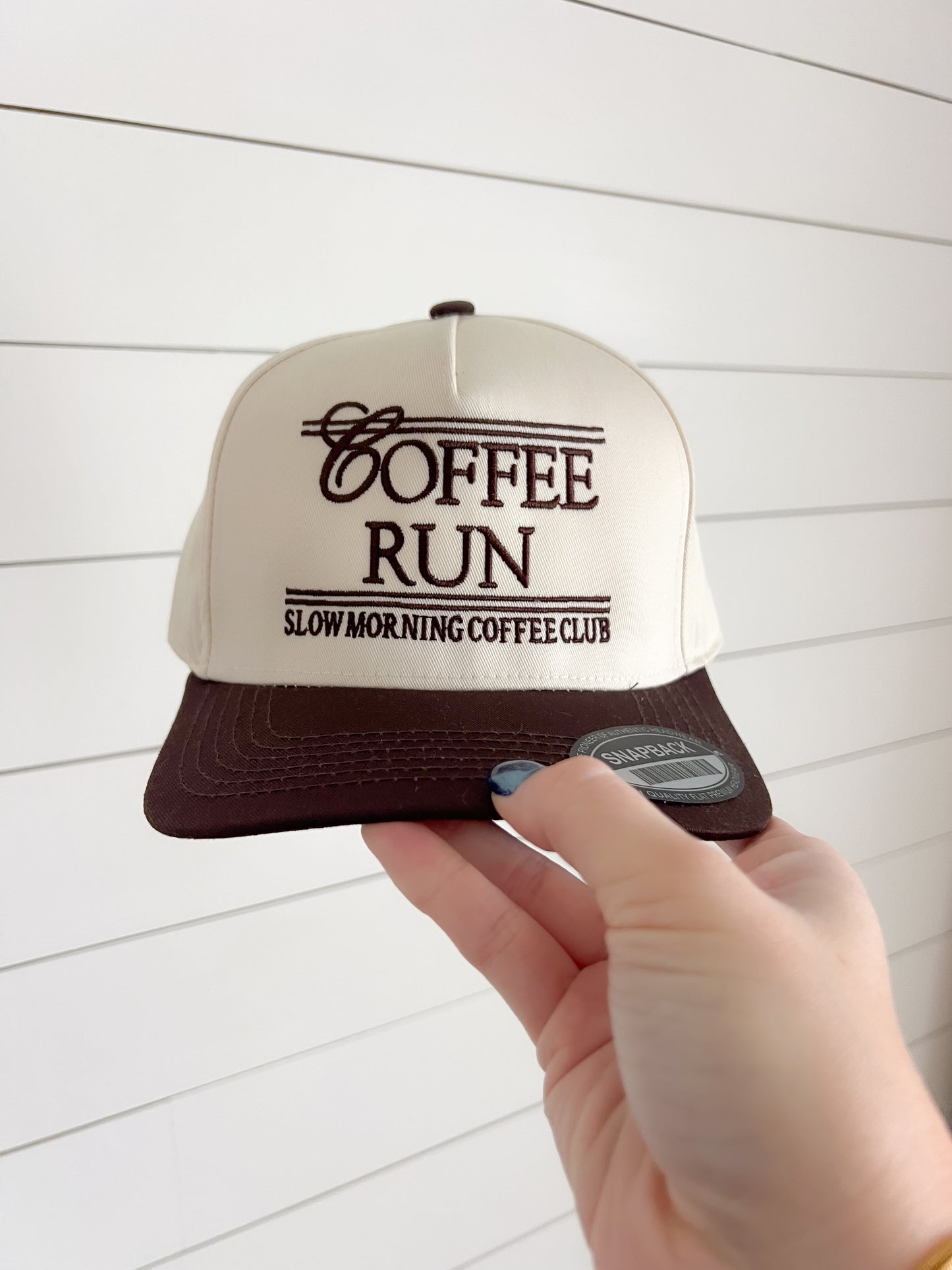 "Coffee Run" Brown Vintage Trucker Hat