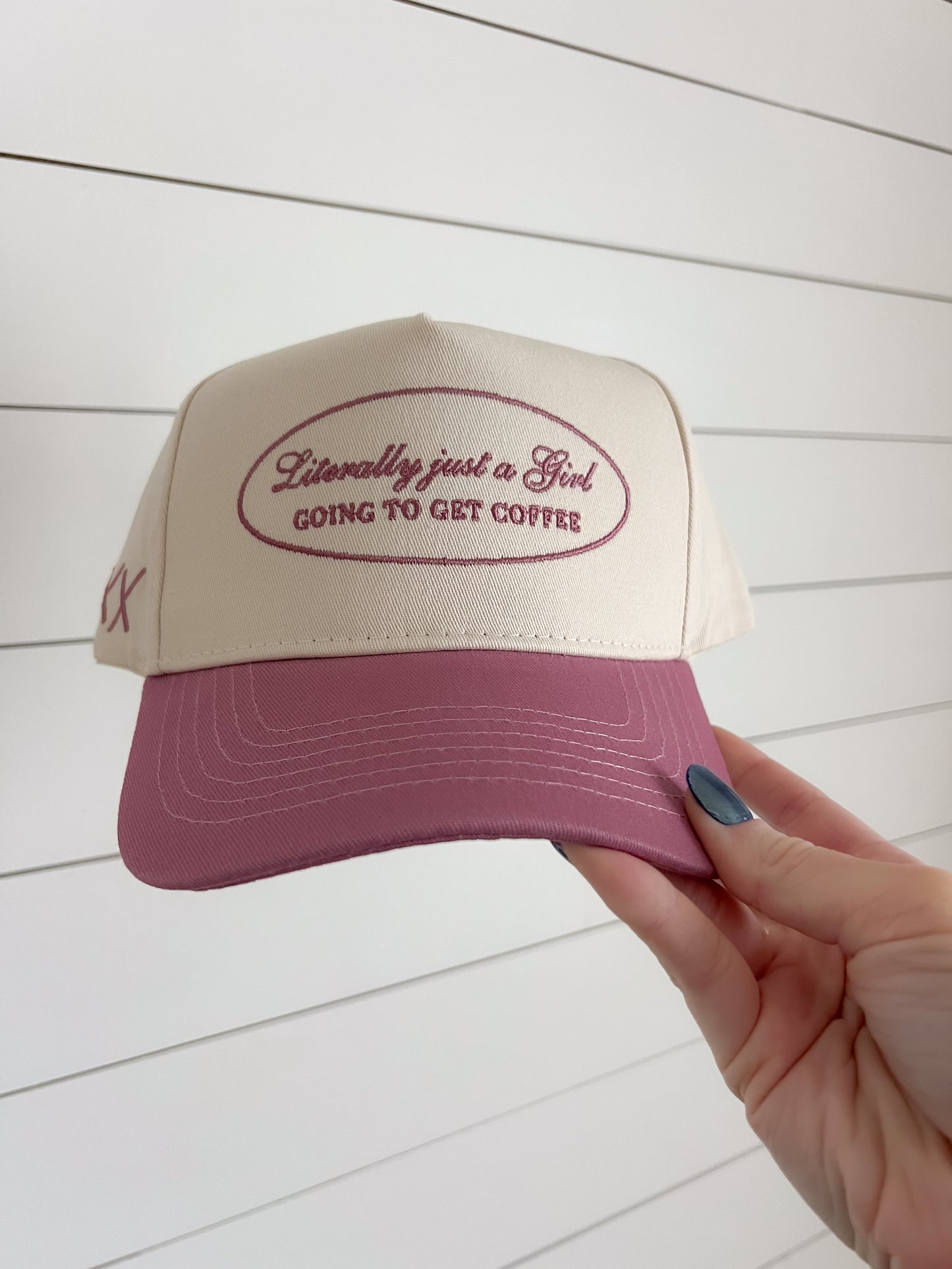 "Literally Just A Girl" Mauve Vintage Trucker Hat