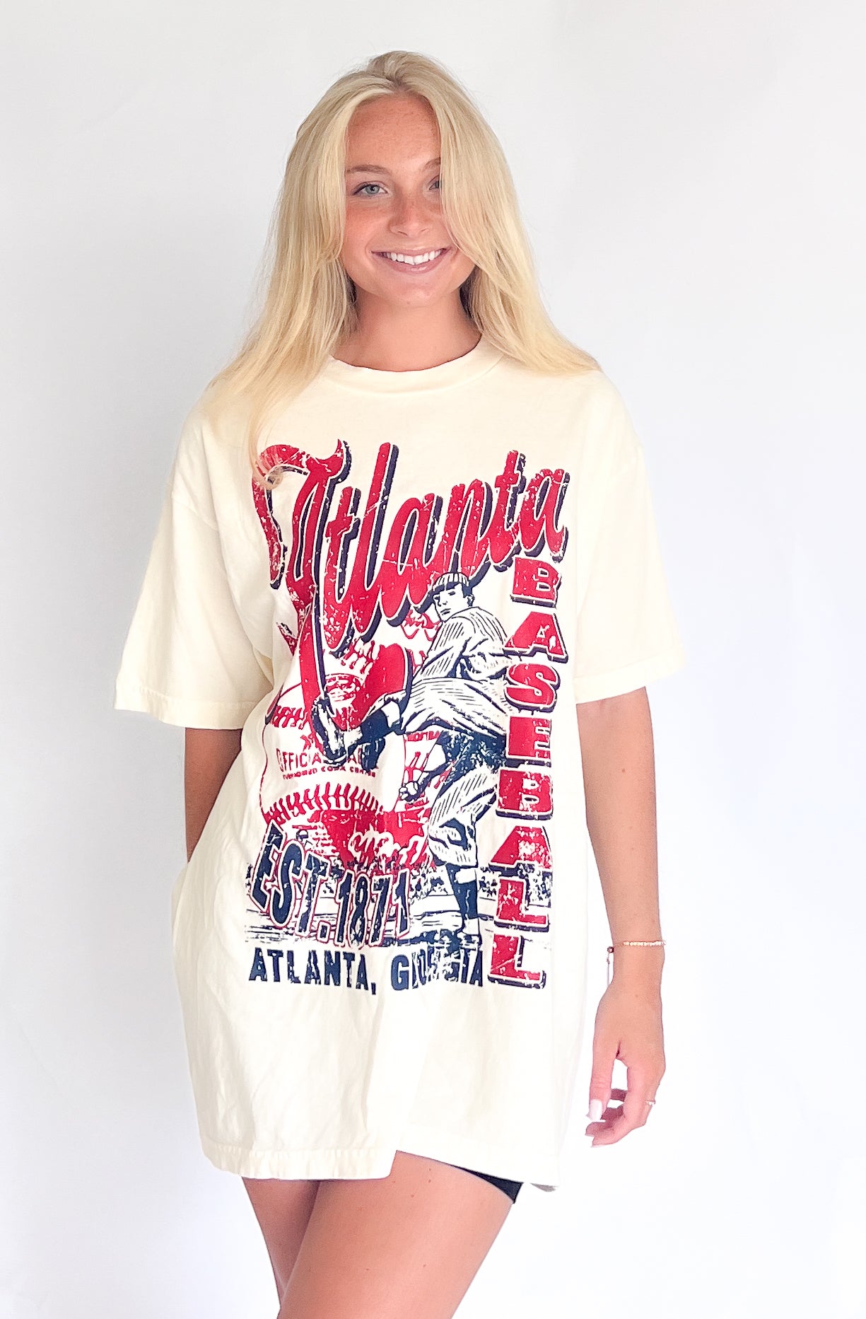 Vintage Atlanta Baseball Oversized T-shirt