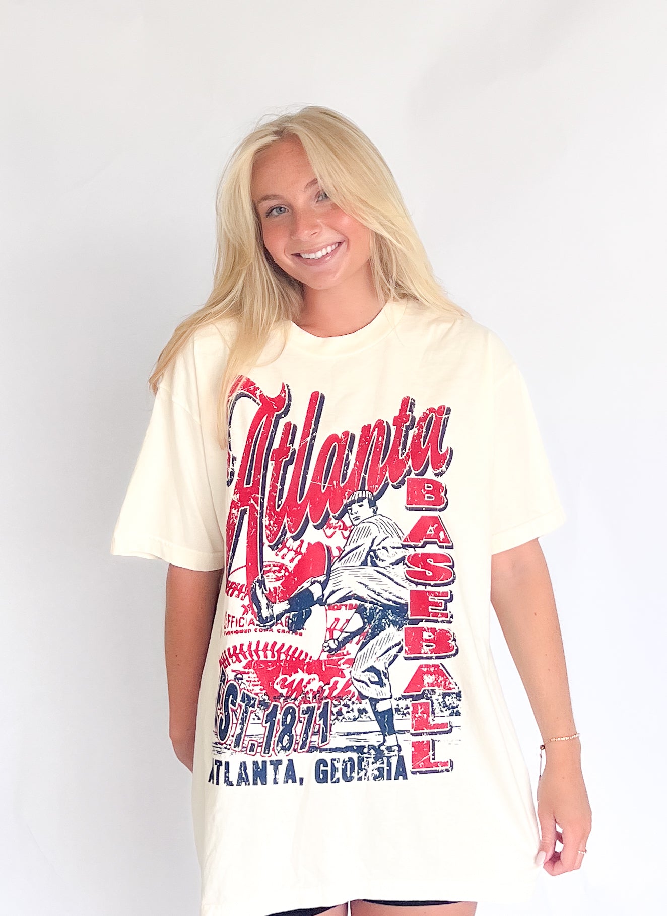 Vintage Atlanta Baseball Oversized T-shirt