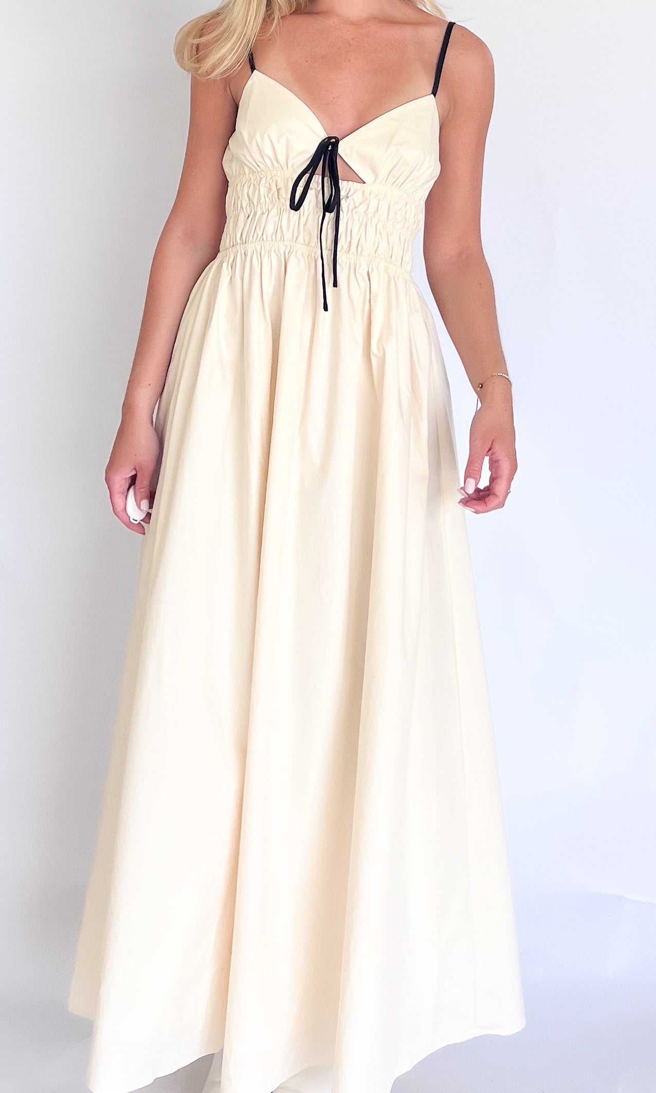 Brianna Smocked Waist Maxi Dress