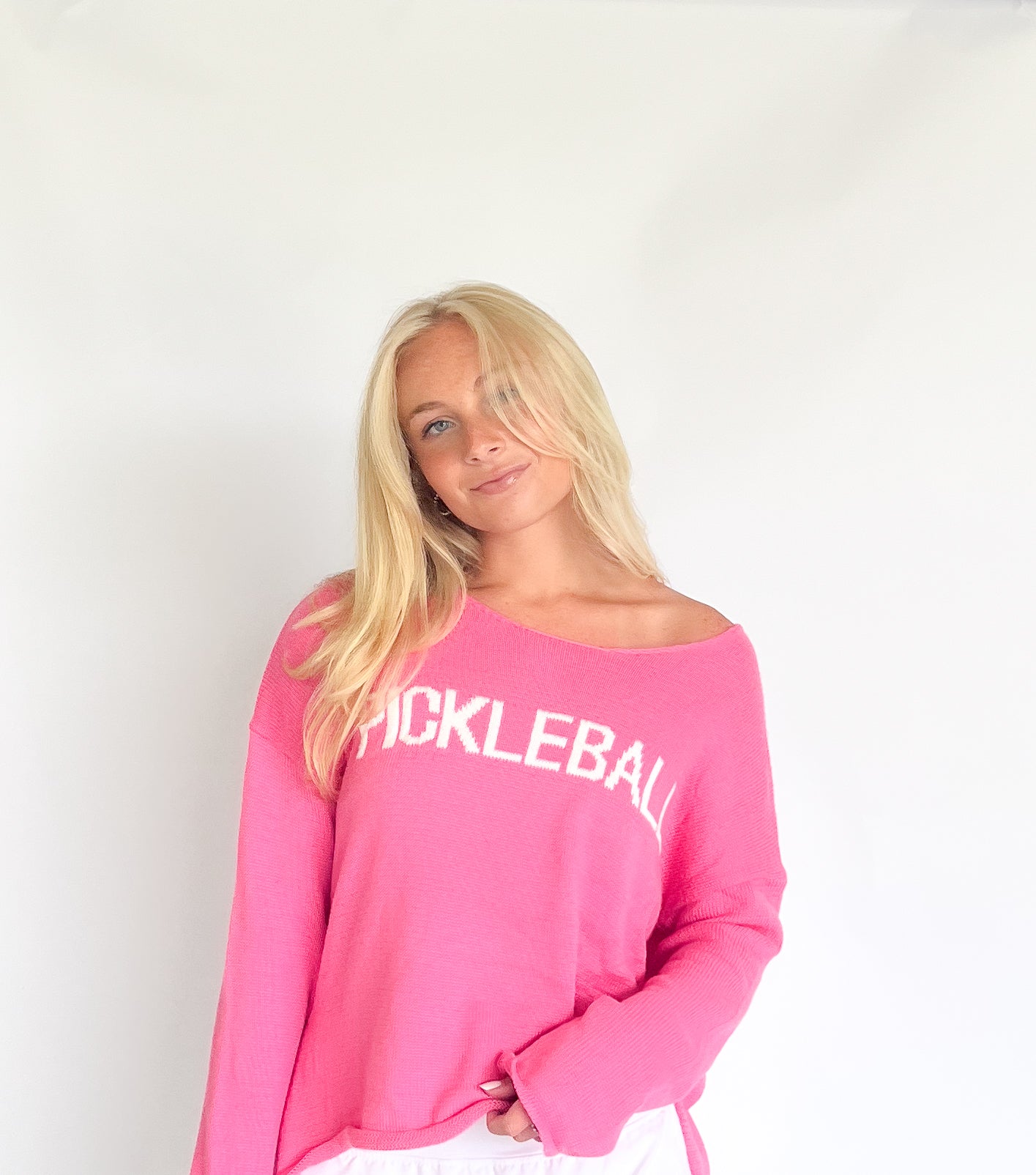 Passionate Pink Pickleball Sweater