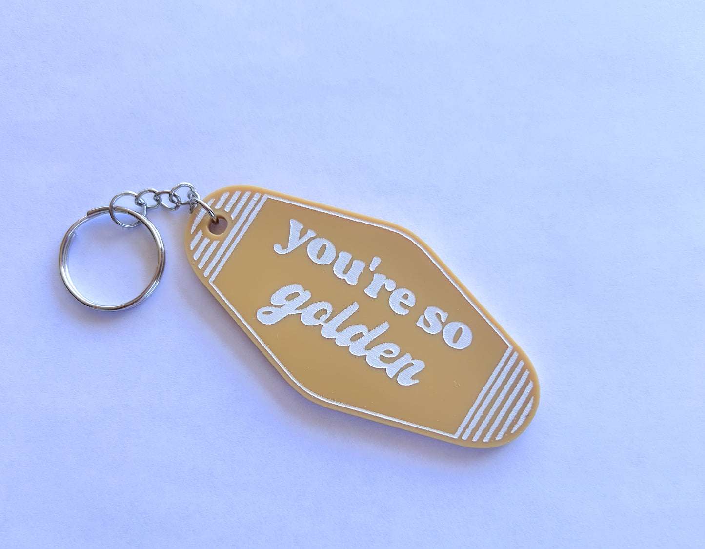 "You're So Golden" Motel Key Inspired Keychain