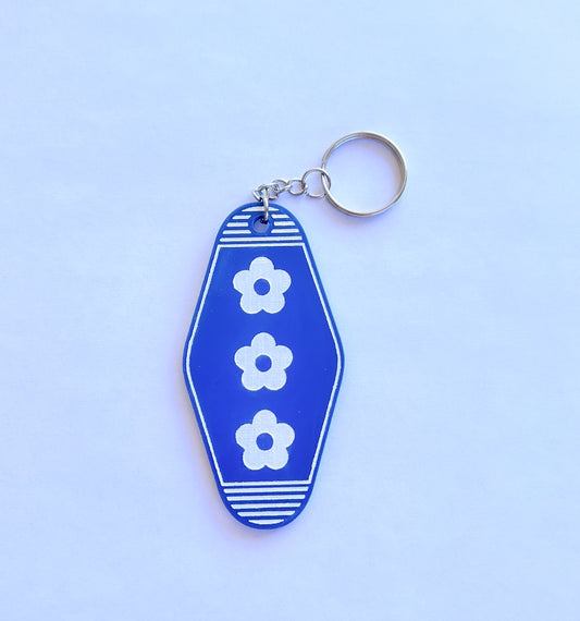 Flowers Motel Key Inspired Keychain