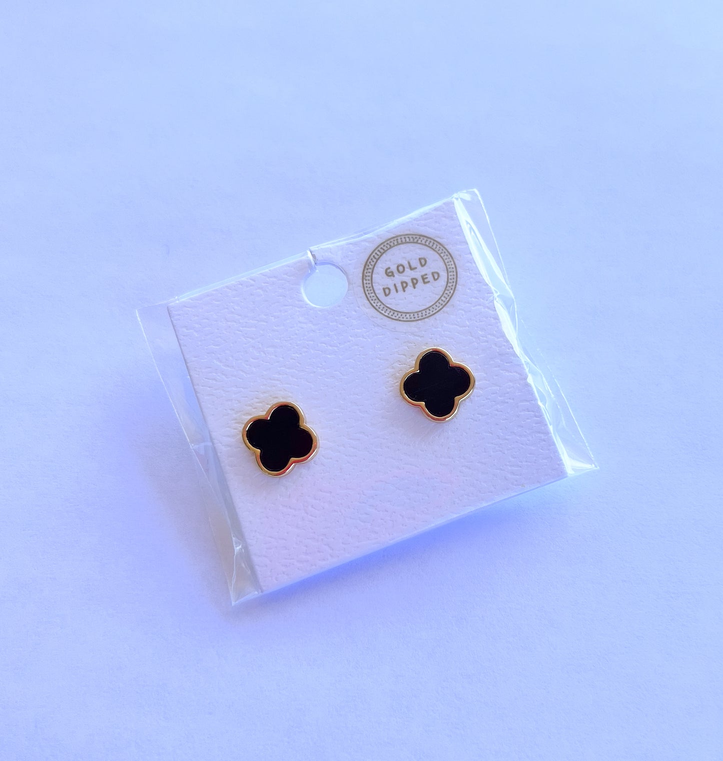 Gold Dipped Clover Post Earring