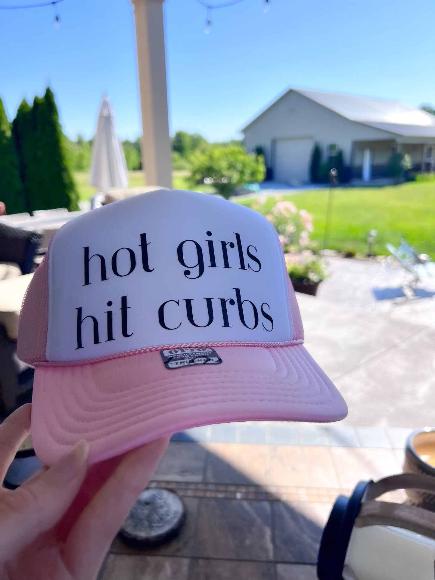 "Hot Girls Hit Curbs" Trucker Hat