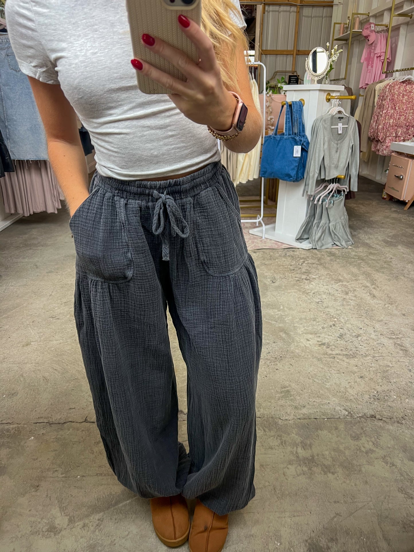 Eve Charcoal Aladdin Pants