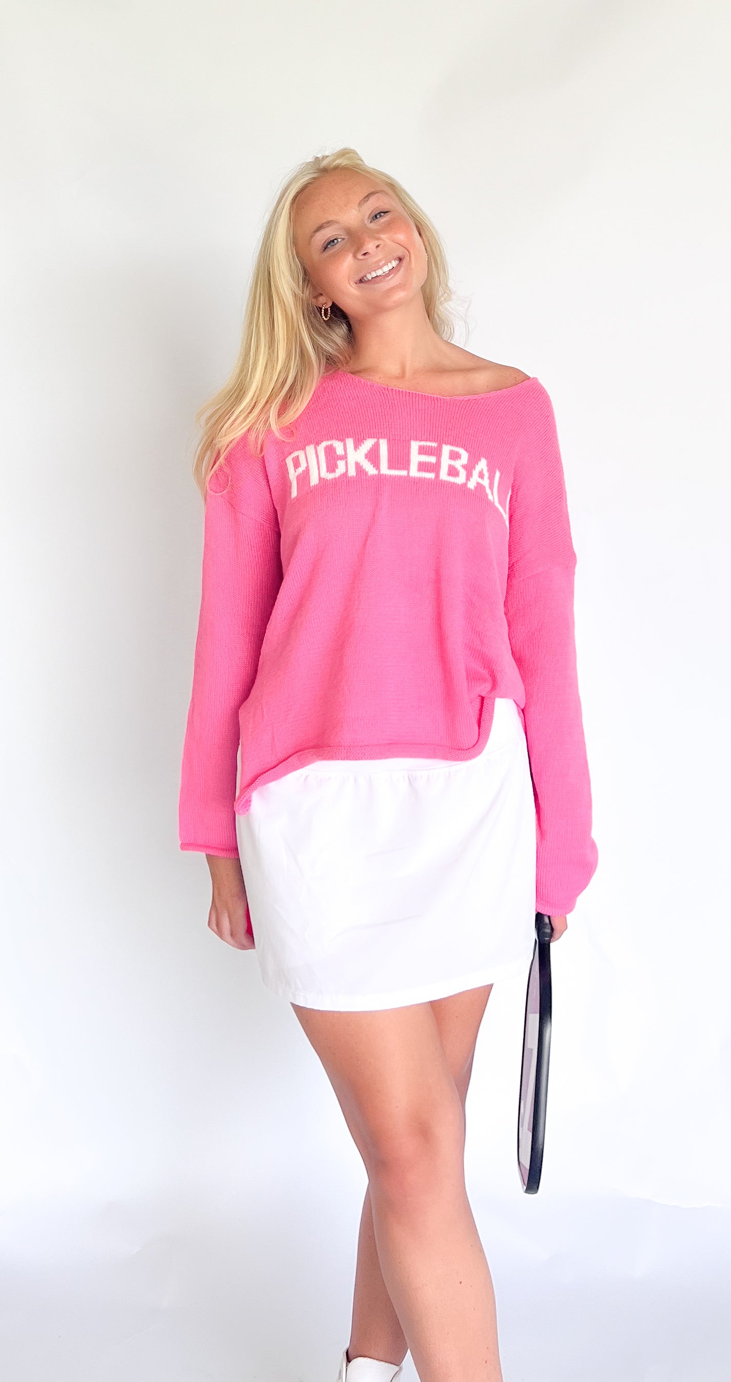 Passionate Pink Pickleball Sweater